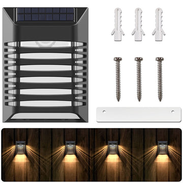 Solar LED Light Outdoor Solar-Fence Lights Waterproof - LEDLIGHTING WHOLESALE